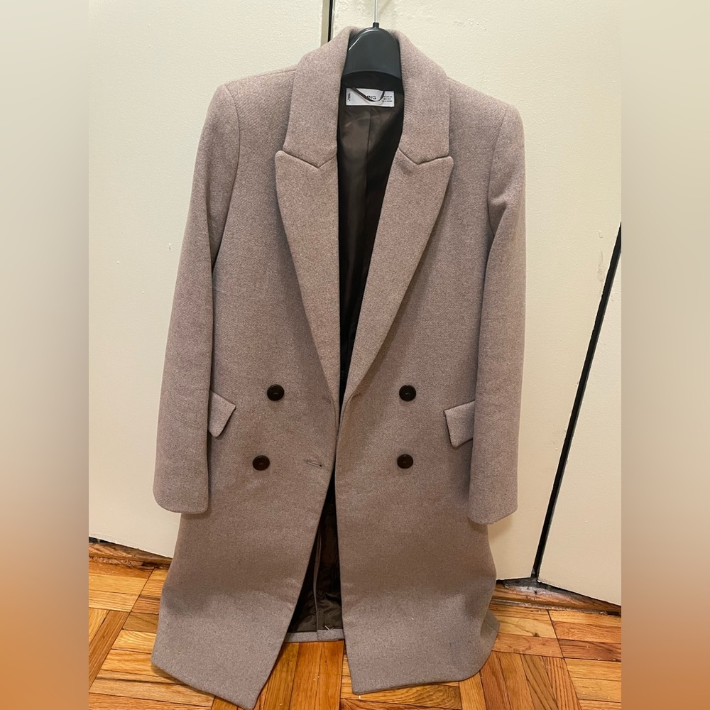 Mango coat, tan, XS, worn once